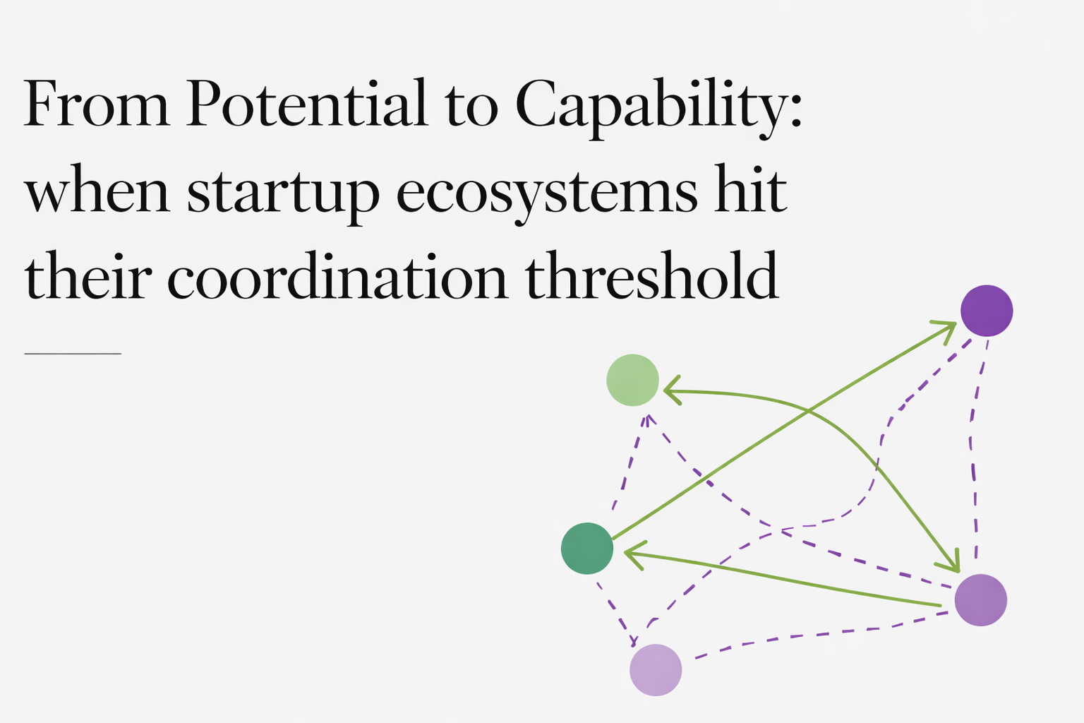 Editorial hero: coordination threshold in startup ecosystems